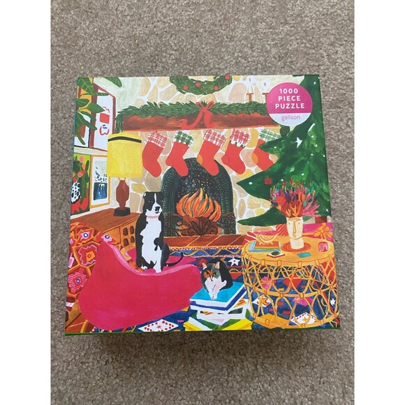 Galison Fireside Friends 1000 Piece Puzzle NIB - Picture 1 of 6